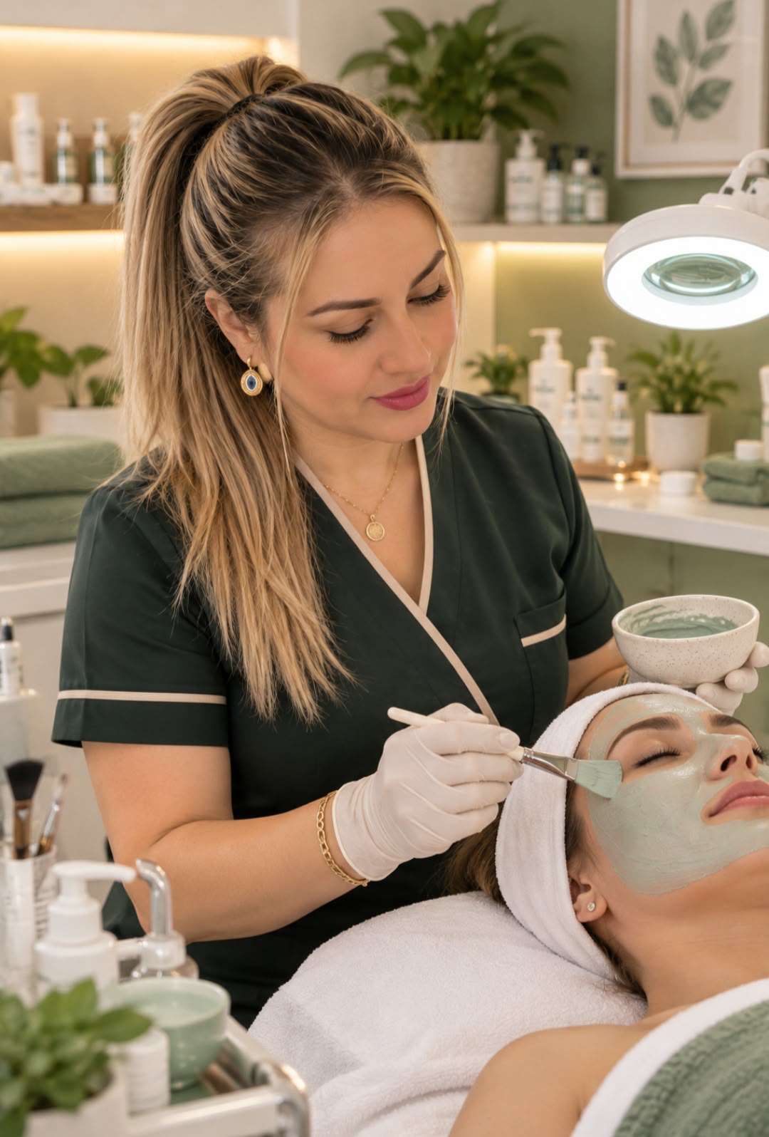 Aplicación de una mascarilla facial